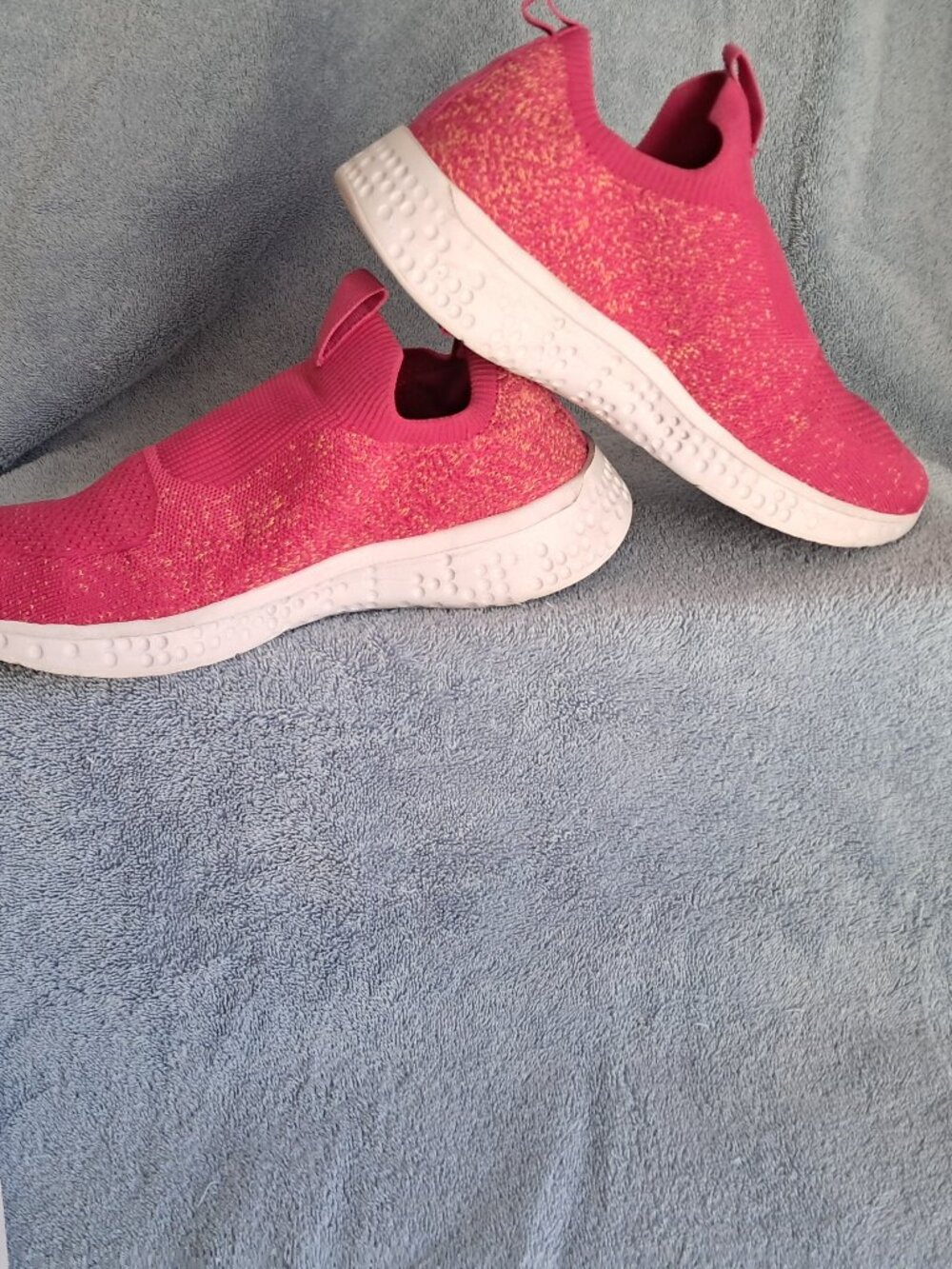 Avia Pink Knit Slip On Walking Shoes Sneakers Memory Foam Size 9.5